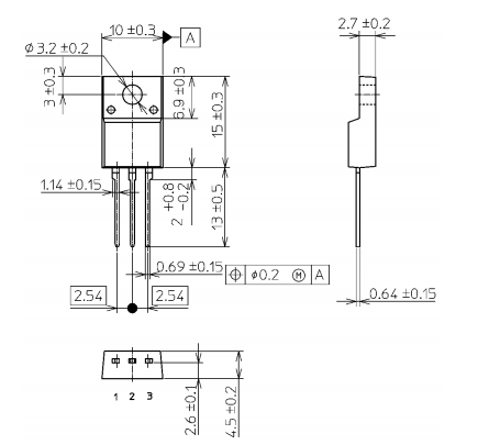 Mechanical Drawing - Toshiba 650V DTMOS-VI Superjunction MOSFETs